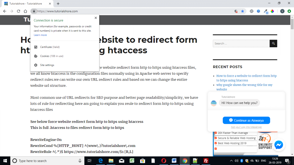 How to force website redirect from http to https using htaccess