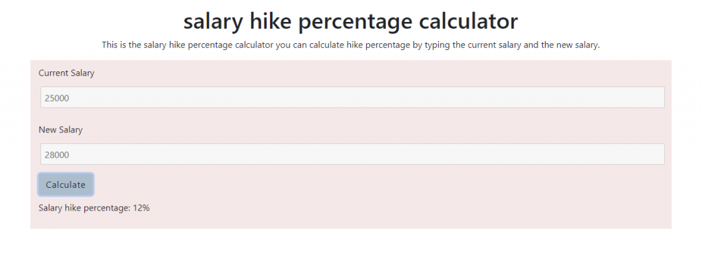 salary hike percentage calculator
